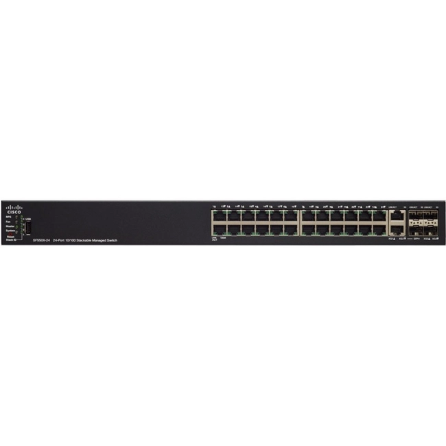 Коммутатор Cisco SF550X-24MP SF550X-24MP-K9-EU (1000 Base-TX (1000 мбит/с), 4 SFP порта)