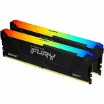 ОЗУ Kingston Fury Beast RGB KF432C16BB2AK2/16 (DIMM, DDR4, 16 Гб (2 х 8 Гб), 3200 МГц)