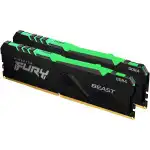 ОЗУ Kingston Fury Beast RGB KF432C16BB2AK2/64 (DIMM, DDR4, 64 Гб (2 х 32 Гб), 3200 МГц)