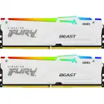 ОЗУ Kingston Fury Beast RGB White KF560C36BWEAK2-32 (DIMM, DDR5, 32 Гб (2 х 16 Гб), 6000 МГц)