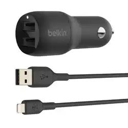 Belkin Car Charger 24W Dual USB-A CCD001BT1MBK (24)