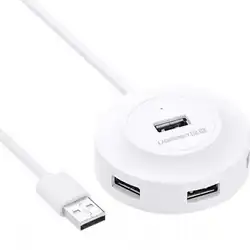 UGREEN CR106 USB 2.0 Hub 4 Ports 1m (White) 20270