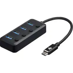 2E USB-C - 4xUSB 3.0 Hub with switch 2E-W1406