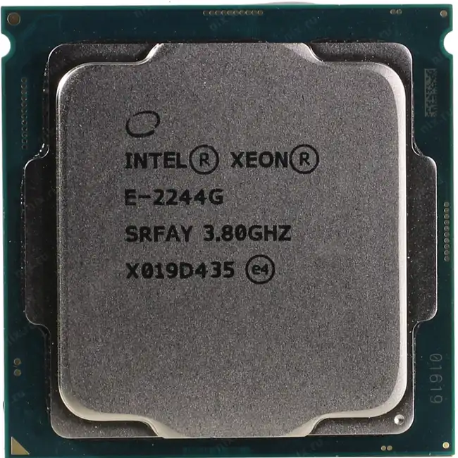 Серверный процессор Intel Xeon E-2244G SRFAY (Intel, 4, 3.8 ГГц, 8)