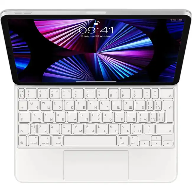 Аксессуары для смартфона Apple Чехол-клавиатура Magic Keyboard for iPad Pro 11-inch (3rd generation) and iPad Air (4th generation) - Russian - White MJQJ3RS/A