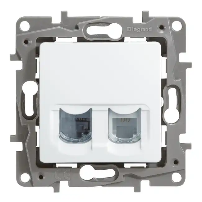 Сетевая розетка Legrand Розетка RJ11+RJ45 5е UTP БЕЛ ETIKA 672252