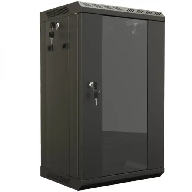 Серверный шкаф Hyperline настенный 10'' 9U 499,5х390х300 TDB-9U-GP-RAL9004