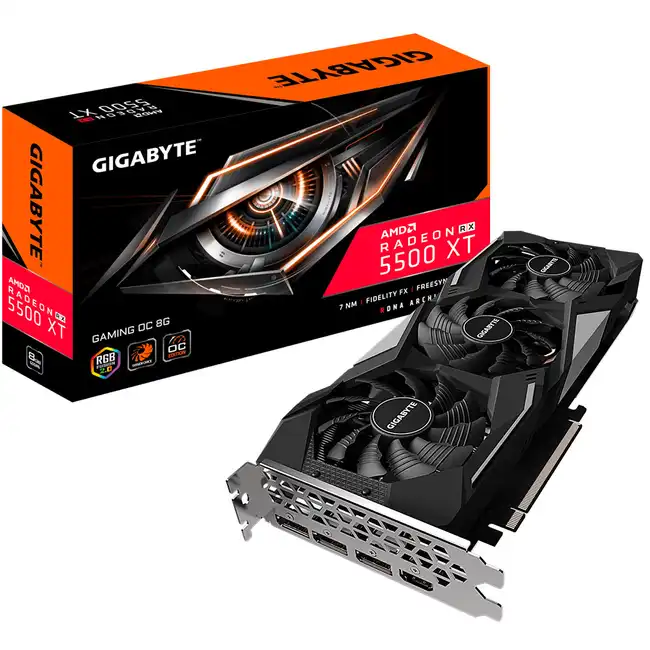 Видеокарта Gigabyte Radeon RX 5500 XT GAMING OC 8G GV-R55XTGAMING OC-8GD (8 ГБ)