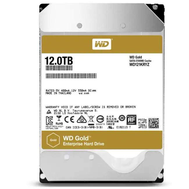 Внутренний жесткий диск Western Digital Gold WD121KRYZ (HDD (классические), 12 ТБ, 3.5 дюйма, SATA)