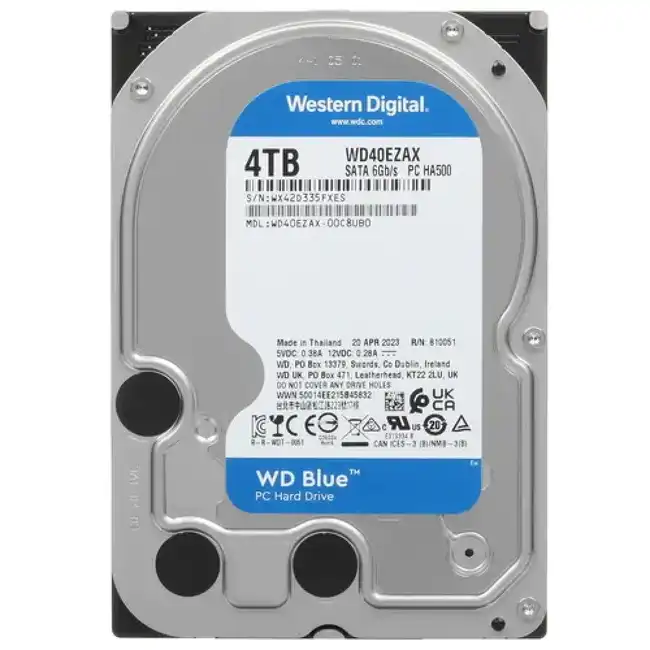 Внутренний жесткий диск Western Digital Blue 40EZAX WD40EZAX (HDD (классические), 4 ТБ, 3.5 дюйма, SATA)