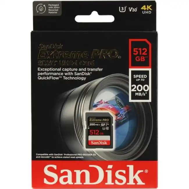 Флеш (Flash) карты SanDisk Extreme Pro UHS-I SDSDXXD-512G-GN4IN (512 ГБ)