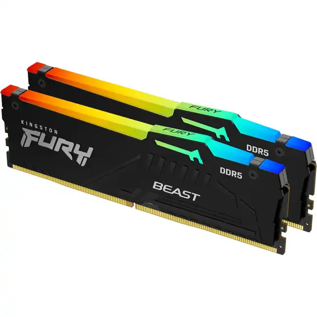 ОЗУ Kingston Fury Beast RGB KF552C36BBEAK2-64 (DIMM, DDR5, 64 Гб (2 х 32 Гб), 5200 МГц)