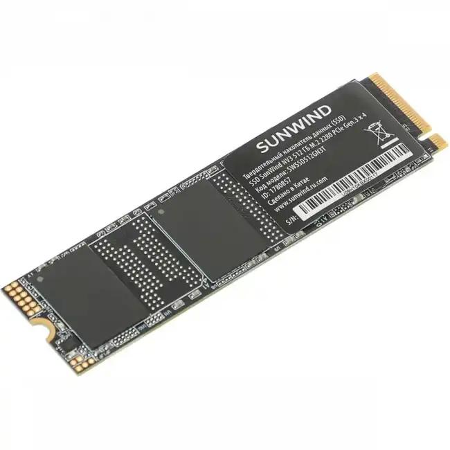 Внутренний жесткий диск SunWind SWSSD512GN3T (SSD (твердотельные), 512 ГБ, M.2, PCIe)