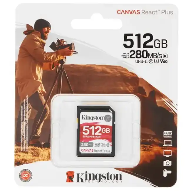 Флеш (Flash) карты Kingston Canvas React Plus SDR2V6/512GB (512 ГБ)