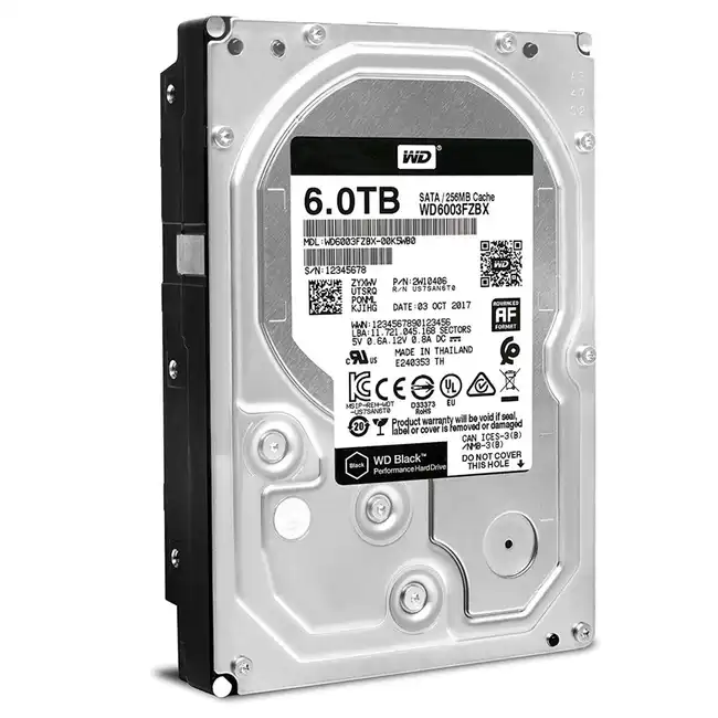 Внутренний жесткий диск Western Digital Black WD6003FZBX (6 ТБ, 3.5 дюйма, SATA)