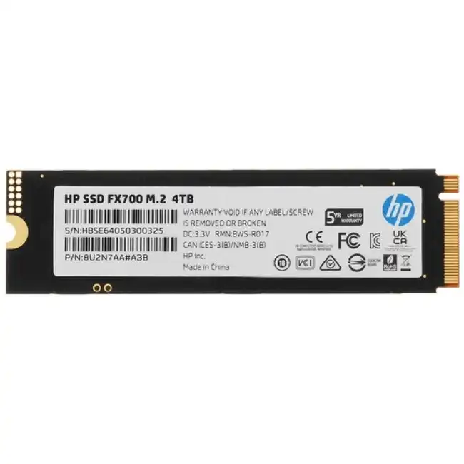 Внутренний жесткий диск HP FX700 8U2N7AA#ABB (SSD (твердотельные), 4 ТБ, M.2, PCIe)
