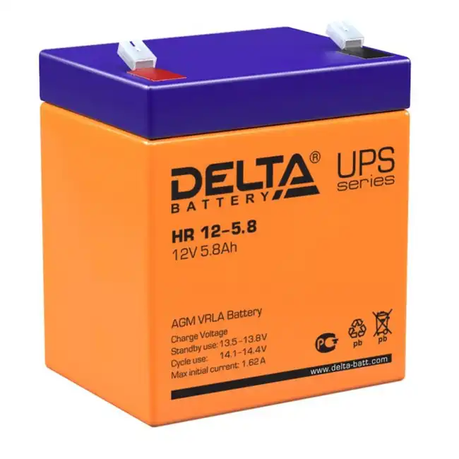 Сменные аккумуляторы АКБ для ИБП Delta Battery HR 12-5.8 (12 В)