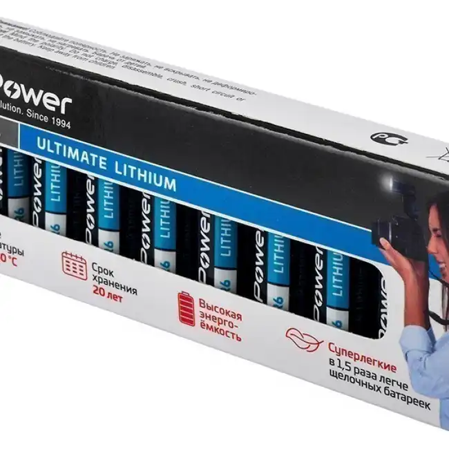 Батарейка GoPower FR6 AA BOX10 Lithium 1.5V 00-00024456