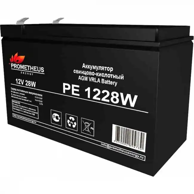 Сменные аккумуляторы АКБ для ИБП PROMETHEUS ENERGY PE 1228 W (12 В)
