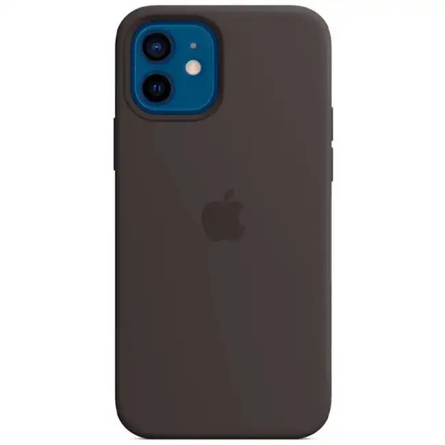 Аксессуары для смартфона Apple Чехол для iPhone 12 | 12 Pro Silicone Case with MagSafe - Black MHL73