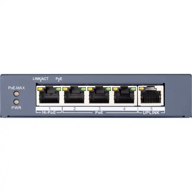 Коммутатор Hikvision DS-3E0505HP-E (1000 Base-TX (1000 мбит/с))