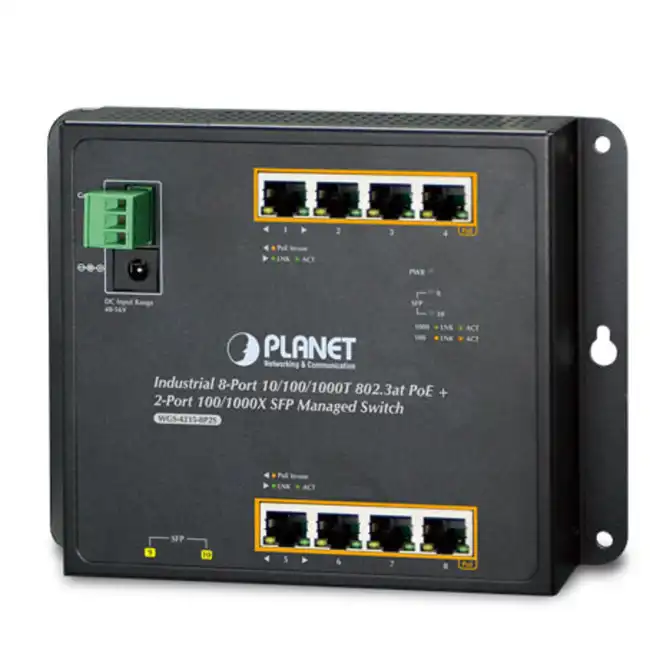 Коммутатор Planet WGS-4215-8P2S (1000 Base-TX (1000 мбит/с), 2 SFP порта)