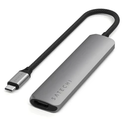Док-станция Satechi 6-in-1 USB-C Slim Multiport Adapter Space Grey ST-P6SM