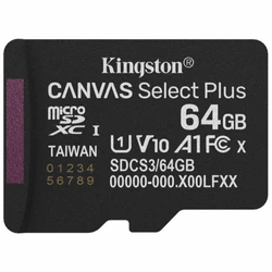 Флеш (Flash) карты Kingston Canvas Select Plus A1 U1 V10 SDCS3/64GBSP 64 ГБ