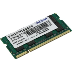 ОЗУ Patriot 2 Гб PSD22G8002S SO-DIMM, DDR2, 2 Гб, 800 МГц