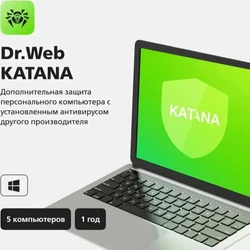 Антивирус Dr.Web Katana на 12 м., 5 ПК LHW-KK-12M-5-A3 Первичная лицензия